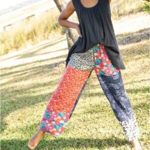 NATURAL LIFE Floral Patchwork Pants